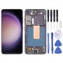 Samsung Galaxy S23 SM-S911B 6,43 hüvelykes amerikai verziójú OLED LCD képernyő digitalizálóhoz, teljes összeállítás kerettel (fekete)