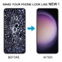 Samsung Galaxy S23 SM-S911B 6,43 hüvelykes amerikai verziójú OLED LCD képernyő digitalizálóhoz, teljes összeállítás kerettel (fekete)