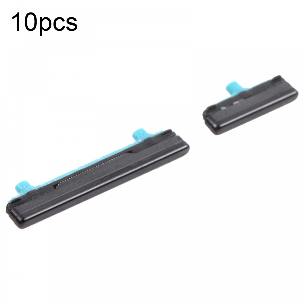 Para Samsung Galaxy S21 + 5G 10 piezas Botón de encendido y botón de control de volumen (negro)