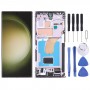 עבור Samsung Galaxy S23 Ultra SM-S918U US Edition מקורי מסך LCD Digitizer הרכבה מלאה עם מסגרת (סגול)