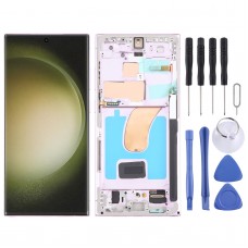 Per Samsung Galaxy S23 Ultra 5G SM-S918U US Edition 6,78 pollici OLED LCD Screen Digitizer assemblaggio completo con cornice (viola)