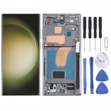 Samsung Galaxy S23 Ultra SM-S918B EU Edition originaal LCD-ekraaniga digiteerija jaoks, täiskomplekt koos raamiga (roheline)