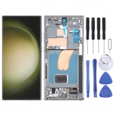 Pro Samsung Galaxy S23 Ultra 5G SM-S918B EU Edition 6,78palcový digitizér OLED LCD obrazovky Celá sestava s rámečkem (zelená)