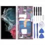 Pro Samsung Galaxy S22 Ultra 5G SM-S908B EU Edition 6,78palcový digitizér OLED LCD obrazovky Celá sestava s rámečkem (fialová)