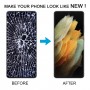 Ekran OLED LCD do Samsunga Galaxy S21 Ultra 5G SM-G998B Digitizer Pełny montaż z ramką, rozmiar wyświetlacza: 6,78 cala (czarny)