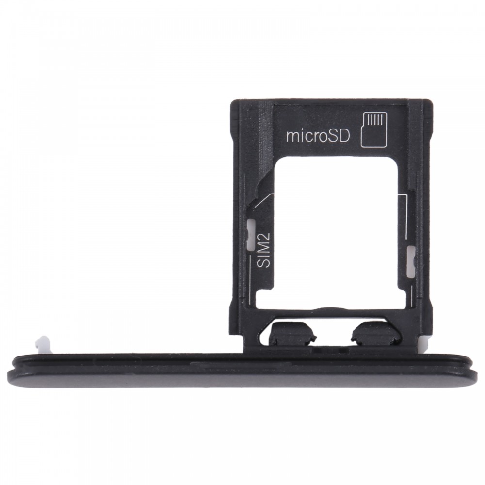 Para Sony Xperia XZ1 Compact Bandeja de tarjeta SIM original + Bandeja de tarjeta Micro SD (Negro)