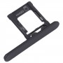Para Sony Xperia XZ1 Compact Bandeja de tarjeta SIM original + Bandeja de tarjeta Micro SD (Negro)