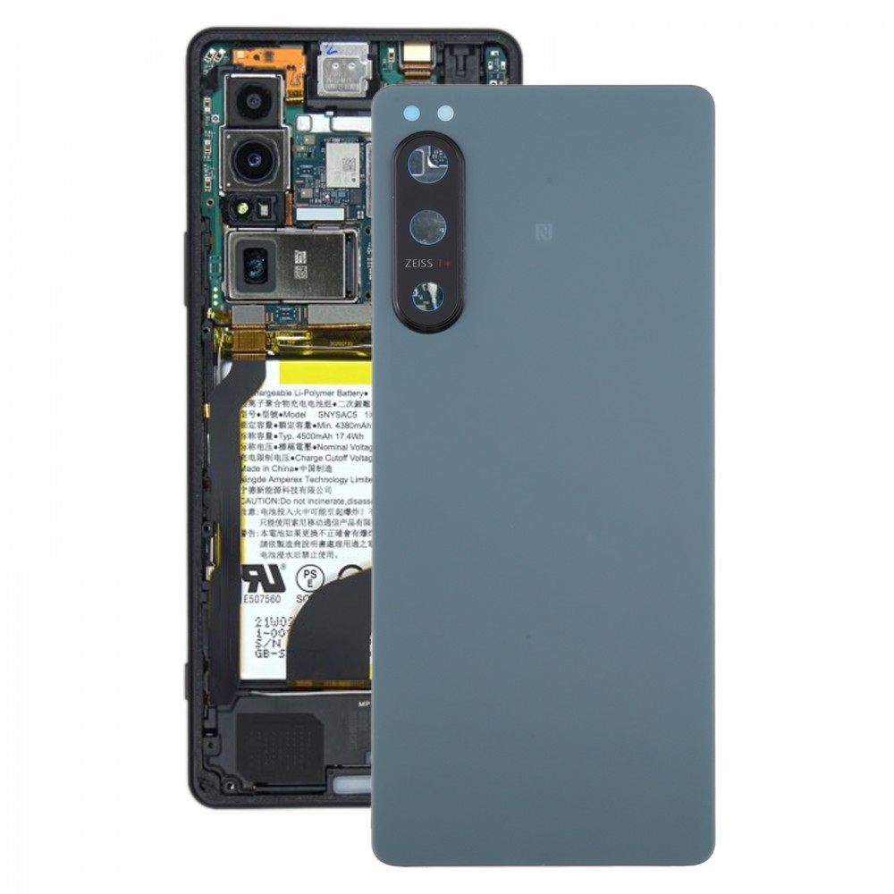 Para Sony Xperia 5 IV Tapa trasera de batería original con cubierta de lente de cámara (verde)