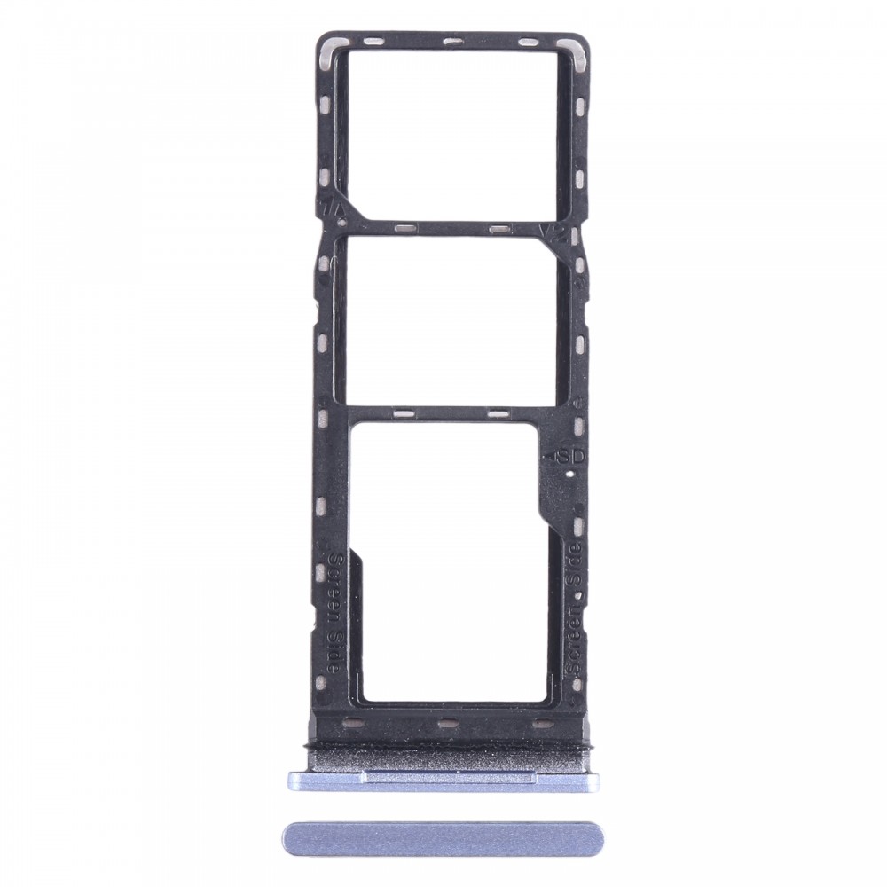 За Tecno Pova 2 SIM Card Tray + SIM Card Tray + Micro SD Card Tray (Baby Blue)
