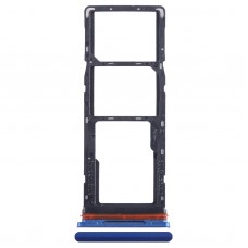 For Tecno Pop 5 Pro SIM Card Tray + SIM Card Tray + Micro SD Card Tray (Blue)