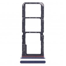 For Tecno Spark 10 Pro KI7 SIM Card Tray + SIM Card Tray + Micro SD Card Tray (Blue)