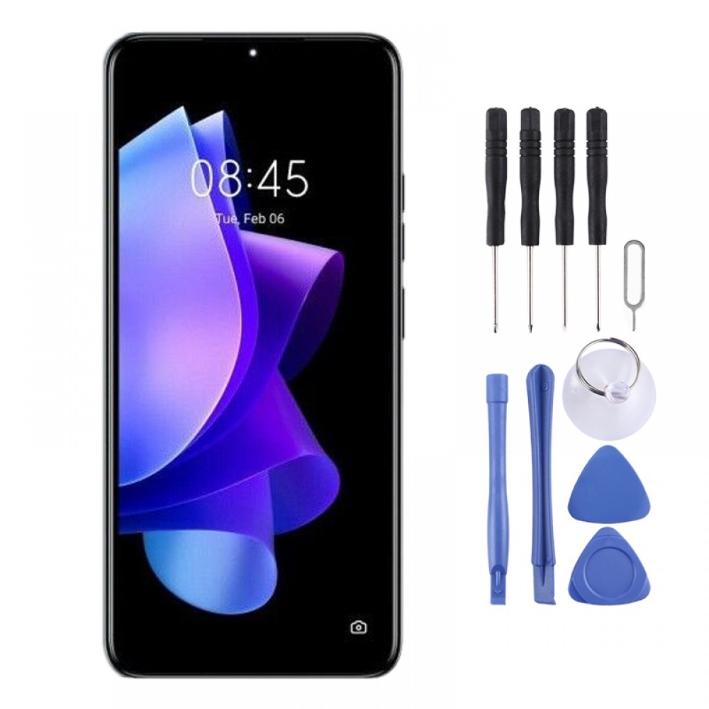 За Tecno Pop 7 BF6 OEM LCD екран с пълен монтаж на дигитайзер