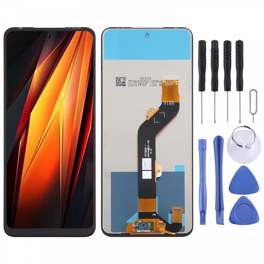 Tecno Pova Neo 3 LH6n OEM LCD ეკრანისთვის Digitizer სრული ასამბლეით