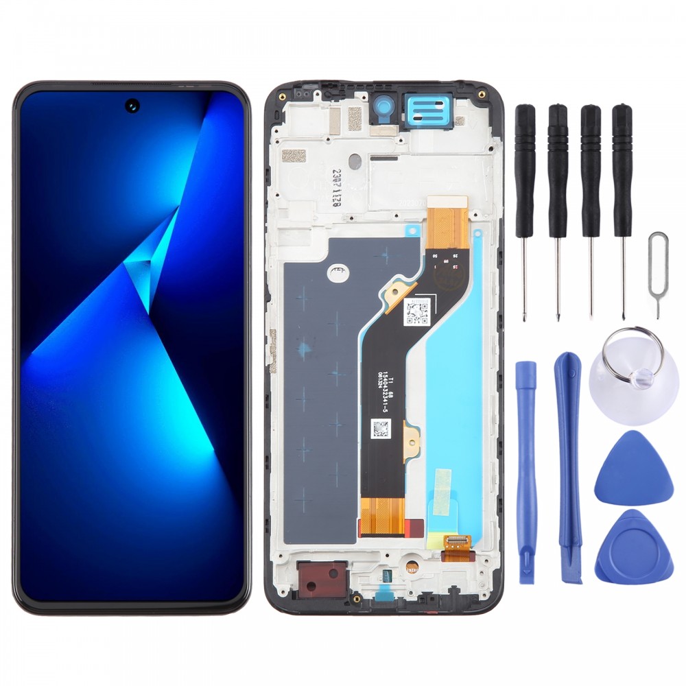 适用于 Tecno Pova Neo 3 LH6n 液晶屏幕数字化仪完整组件，带框架