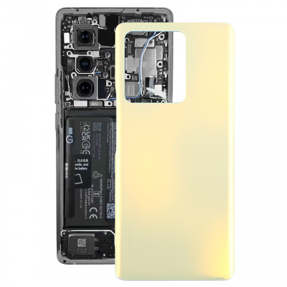 Für vivo S16 OEM Glasmaterial Batterierückseite (Gelb)
