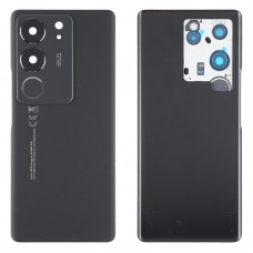 Para vivo V29 Tapa trasera de batería original con cubierta de lente de cámara (negro)
