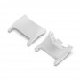 Para Xiaomi Mi Band 8 1 par de conectores de banda de reloj de plástico para PC (gris)