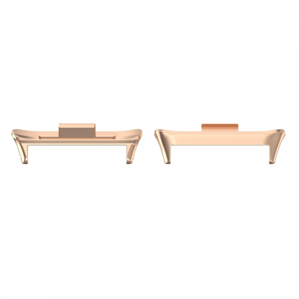 For Redmi Watch 4 1 Pair 20mm Stainless Steel Metal Watch Band Connector(Rose Gold)