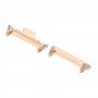 For Redmi Watch 4 1 Pair 20mm Stainless Steel Metal Watch Band Connector(Rose Gold)
