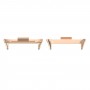 For Redmi Watch 4 1 Pair 22mm Stainless Steel Metal Watch Band Connector(Rose Gold)