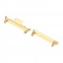 For Xiaomi Band 8 Pro 1 Pair 22mm Stainless Steel Metal Watch Band Connector(Gold)