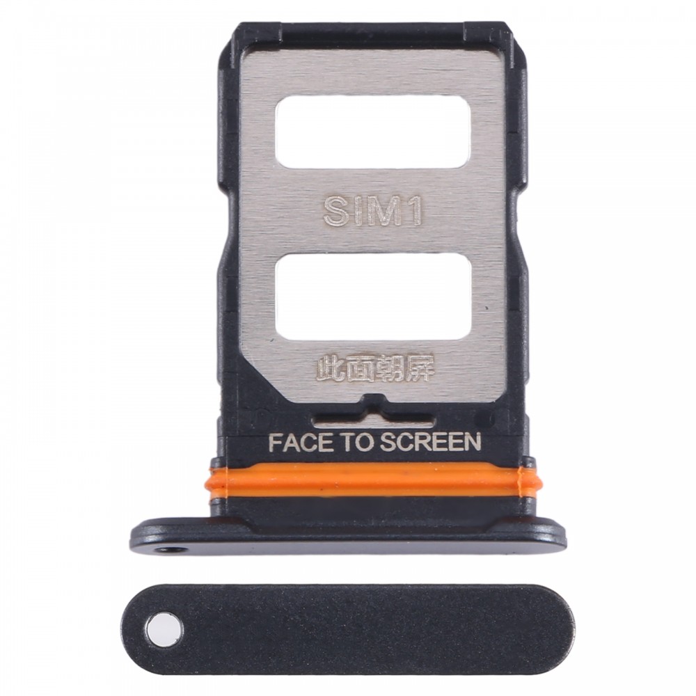 För Xiaomi 12 Lite SIM-kortfack + SIM-kortfack (svart)