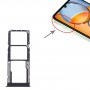For Xiaomi Redmi 13C SIM Card Tray + SIM Card Tray + Micro SD Card Tray (Black)
