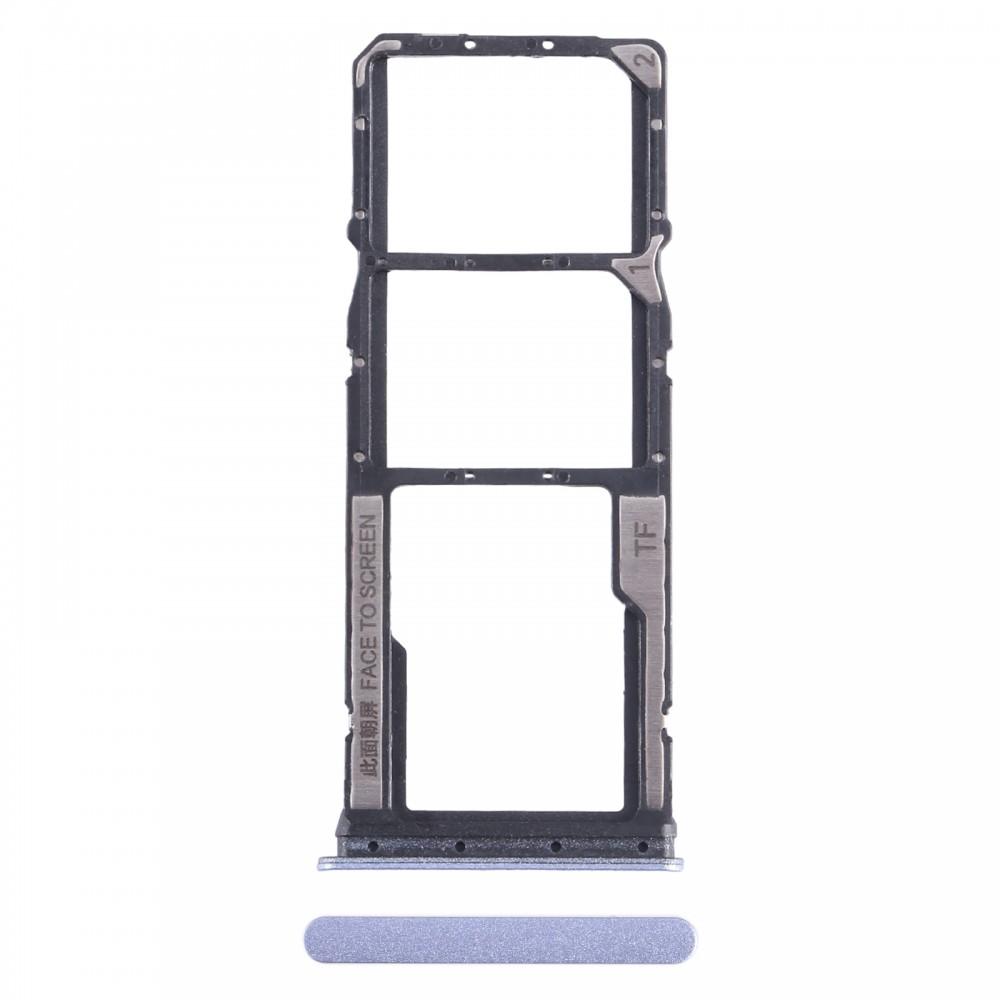 For Xiaomi Redmi 13C SIM Card Tray + SIM Card Tray + Micro SD Card Tray (Purple)