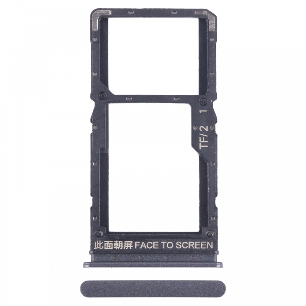 För Xiaomi Redmi Note 12 5G SIM-kortfack + SIM / Micro SD-kortfack (svart)