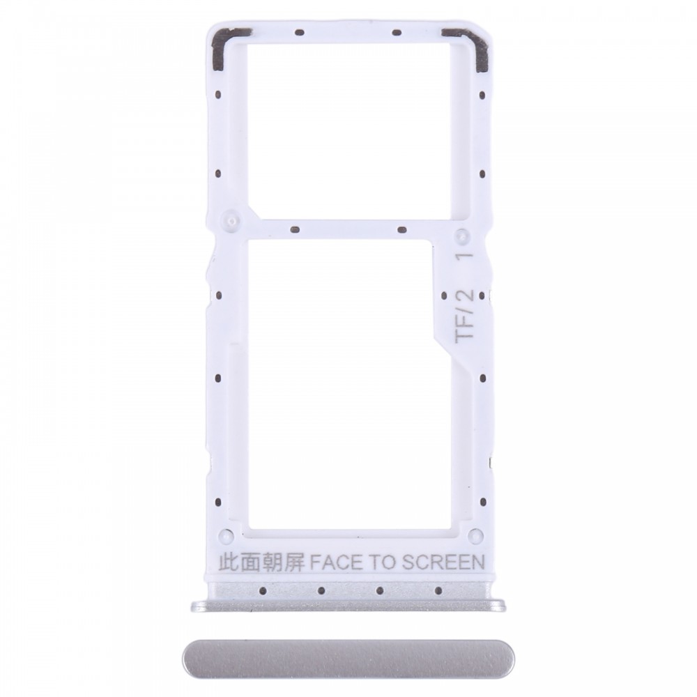 For Xiaomi Redmi Note 12 5G SIM Card Tray + SIM / Micro SD Card Tray (Silver)