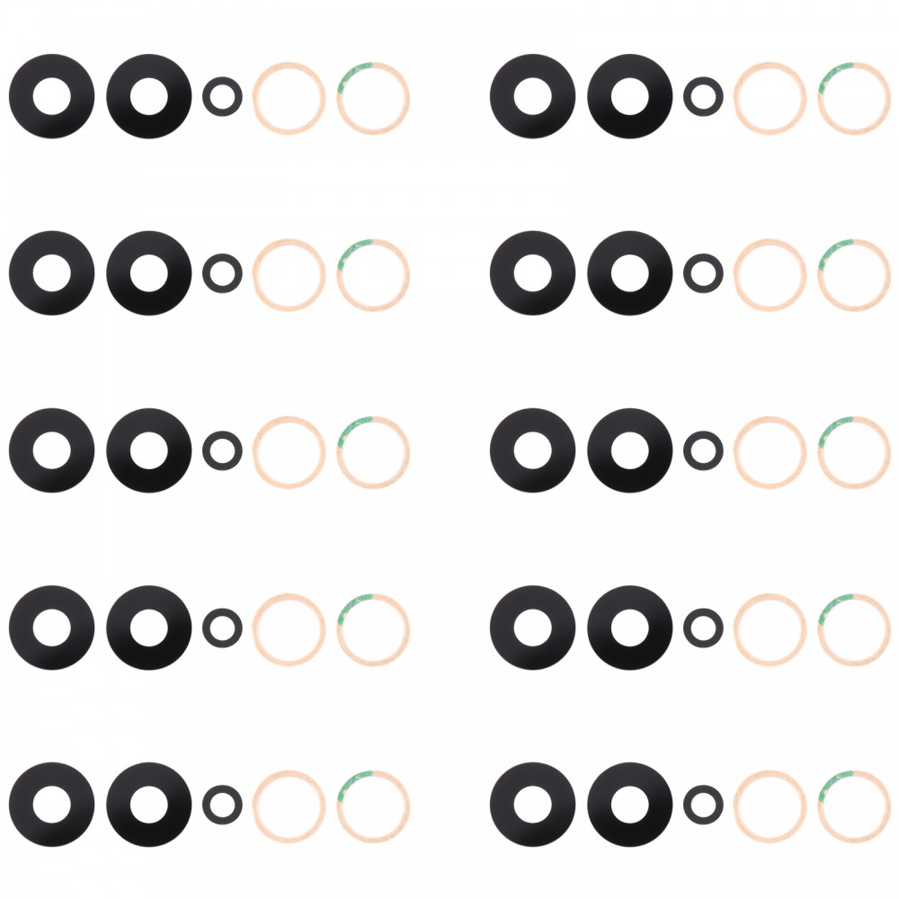 For Xiaomi Redmi Note 11T Pro+ 10pcs Back Camera Lens