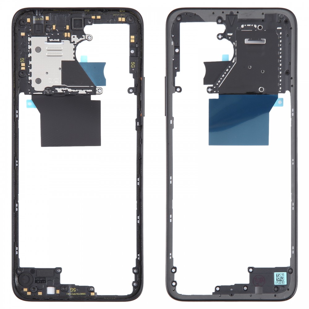 Dla Xiaomi Redmi 12 4G Oryginalna obudowa przednia Ramka LCD Płyta ramkowa (czarna)