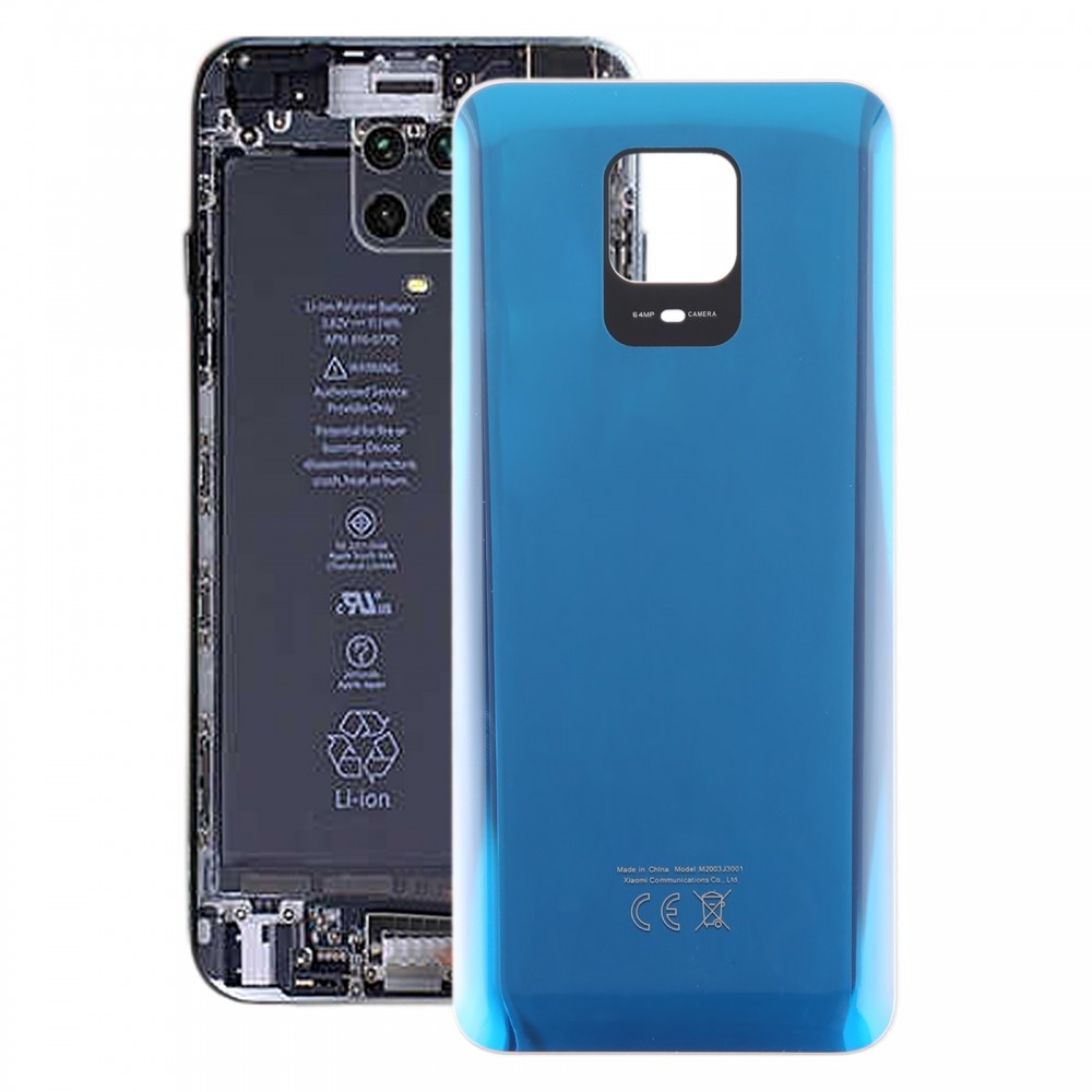 Для Xiaomi Redmi Note 9S OEM стеклянная задняя крышка аккумулятора (синяя)