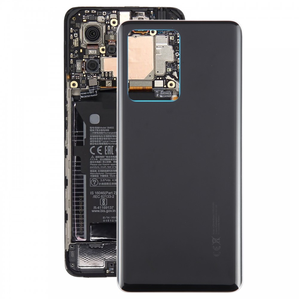 Pro Xiaomi Redmi Note 12 Pro+ OEM skleněný materiál zadní kryt baterie (černý)