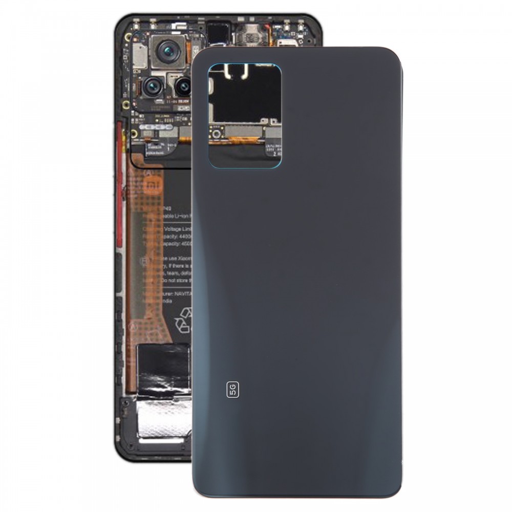 Xiaomi Poco F4 OEM üveg anyagú akkumulátor hátlaphoz (fekete)