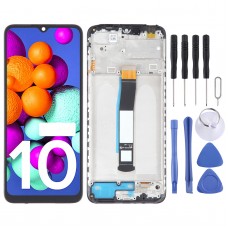 OEM-materiaalista LCD-näyttö Xiaomi Redmi 10 India -digitoijalle, täydellinen kokoonpano kehyksellä