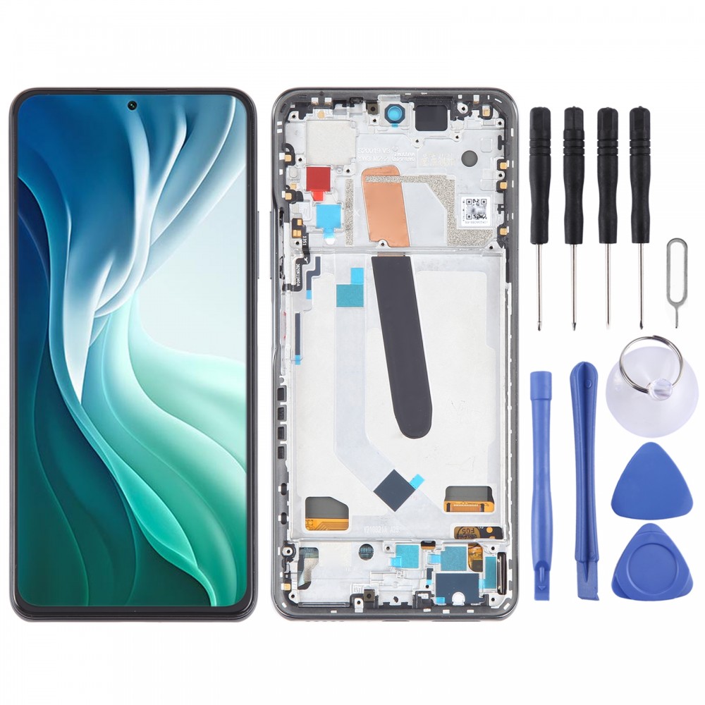 Écran LCD OLED pour ensemble complet de numériseur Xiaomi Mi 11i avec cadre (noir)