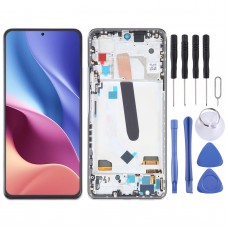 Ekran OLED LCD do pełnego zestawu Digitizer Xiaomi Redmi K40 z ramką (srebrny)