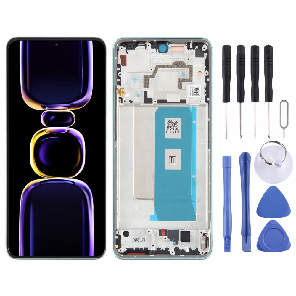 עבור Xiaomi Redmi K60 חומר OLED מקורי מסך LCD Digitizer הרכבה מלאה עם מסגרת (ירוק)