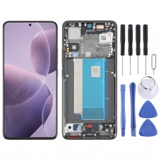 Xiaomi Redmi K70 Pro-სთვის ორიგინალური AMOLED მასალის LCD ეკრანის დიგიტიზატორი სრული ასამბლეის ჩარჩოთი (შავი)