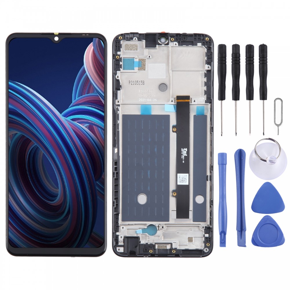 Für ZTE Blade A72 5G 7540N LCD-Bildschirm-Digitizer-Vollmontage mit Rahmen