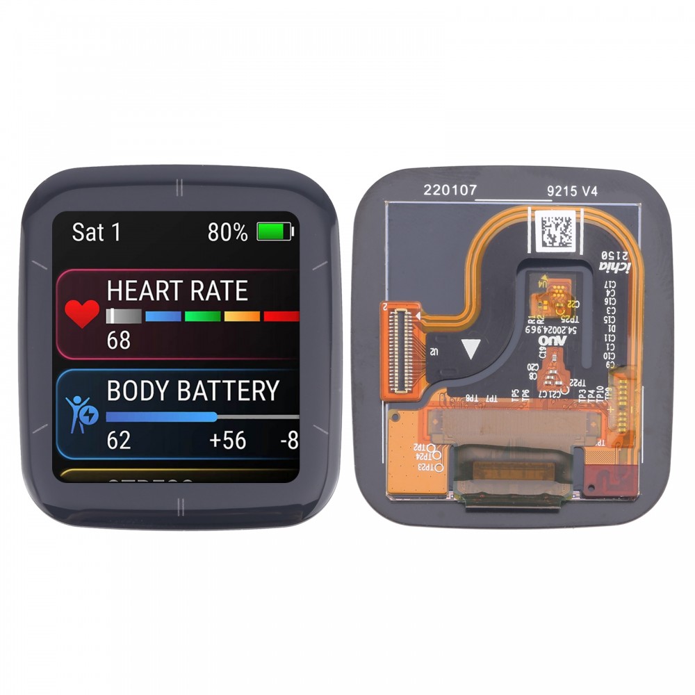 适用于 Garmin Venu SQ 2 原装液晶屏幕，带数字转换器完整组件