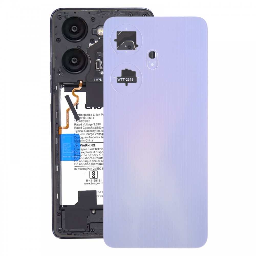 itel P55+ オリジナルバッテリーバックカバー (パープル)