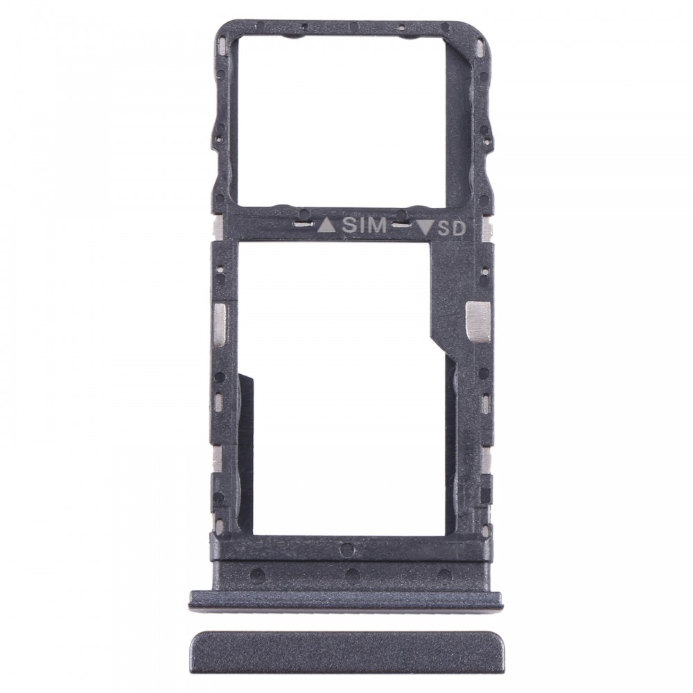 Para TCL 40 XE Bandeja de tarjeta SIM + Micro SD original (negro)