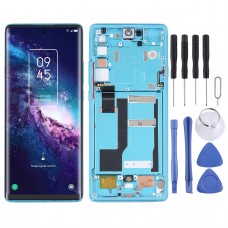 Original LCD Screen for TCL 20 Pro 5G T810H Digitizer Full Assembly with Frame (Blue)