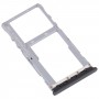 For TCL 20E Original SIM Card Tray + Micro SD Card Tray (Black)