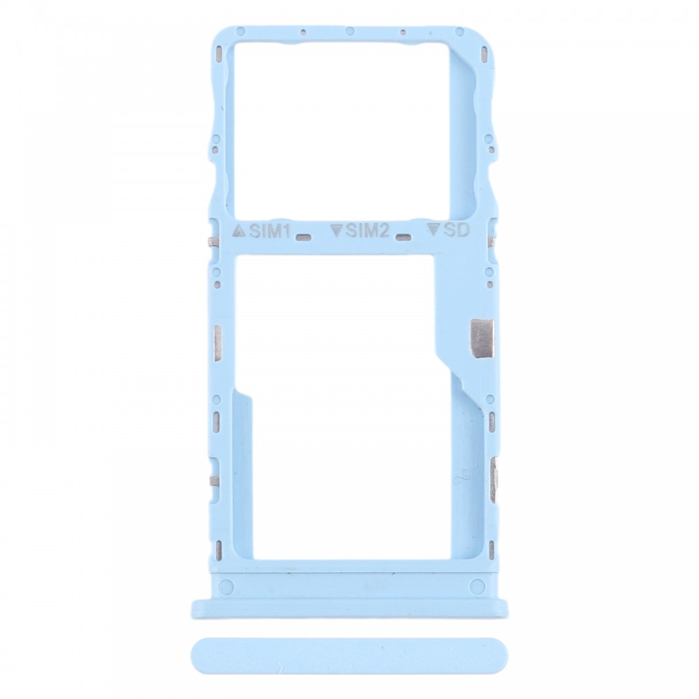 För TCL 305 Original SIM + SIM/Micro SD-kortfack (blå)