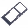 For TCL 20s Original SIM Card Tray + Micro SD Card Tray (Black)