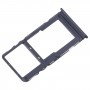 For TCL 20s Original SIM Card Tray + Micro SD Card Tray (Black)