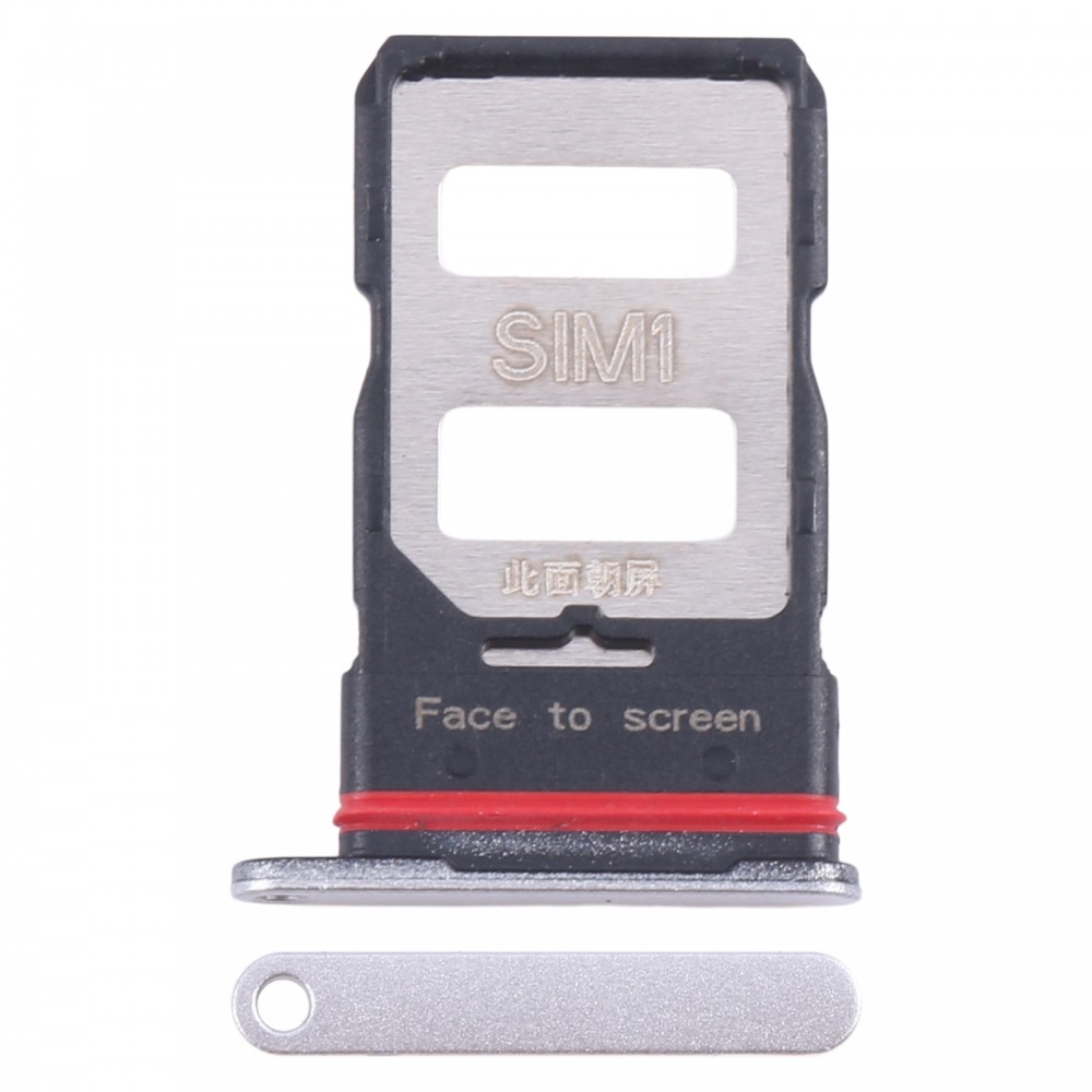 Pour Xiaomi Poco X6 Pro 5G Plateau de carte SIM d'origine + Plateau de carte SIM (argent)